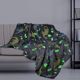 Glow in The Dark Radium Blanket for Kids Super Soft & Warm Glowing Blanket for Toddler All Seasons Baby Blanket DIno Theme (50Inch)